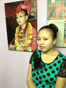 Former child goddess Chanira Bajracharya.